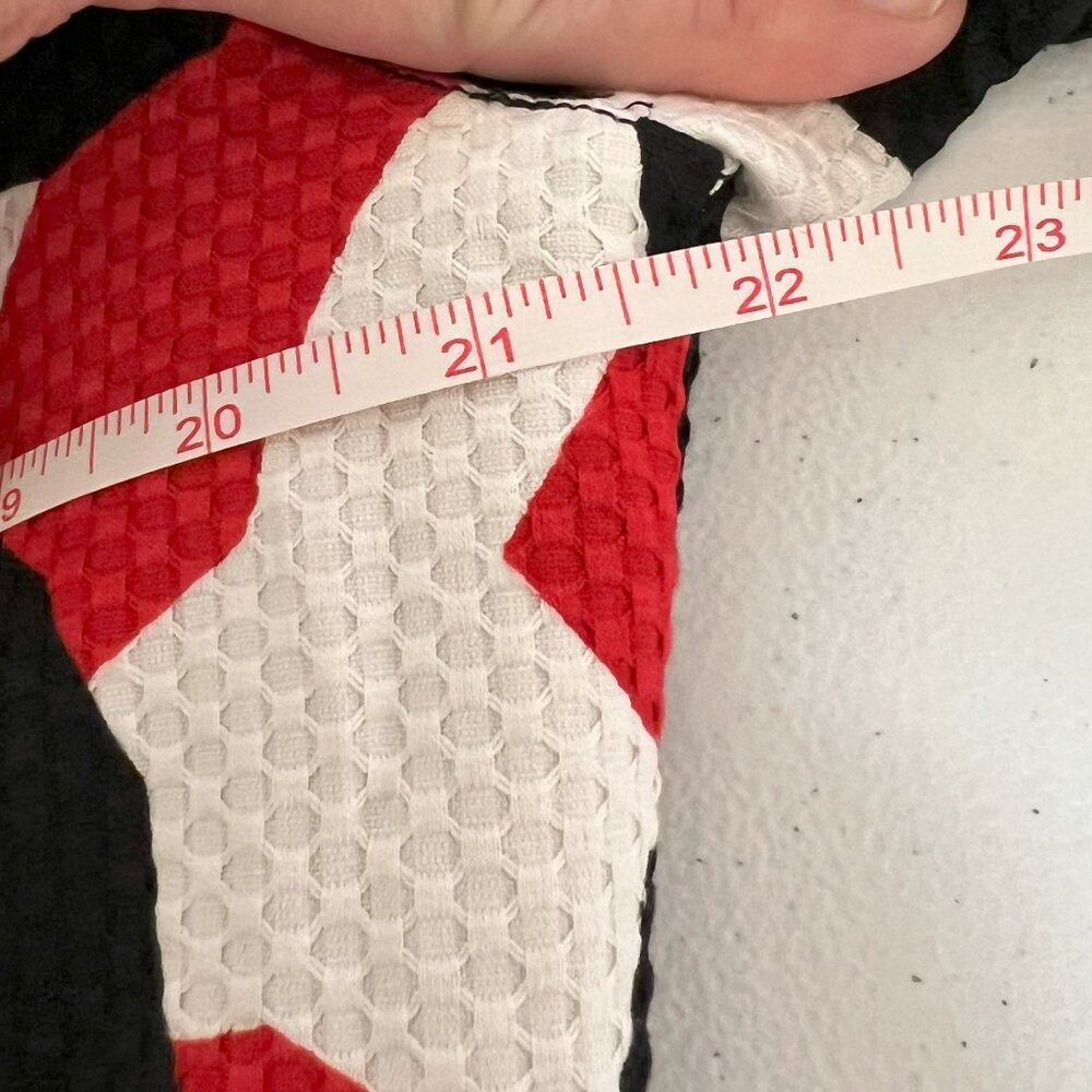 #162 Chico's Red Black White Zip Dress Jacket Size 3 (16) - Picture 4 of 6